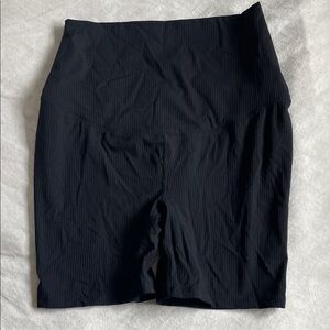 Motherhood maternity black ribbed biker shorts
